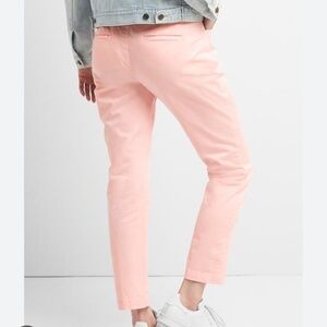 NWOT GAP Maternity Full Panel Girlfriend Chinos pink size 10